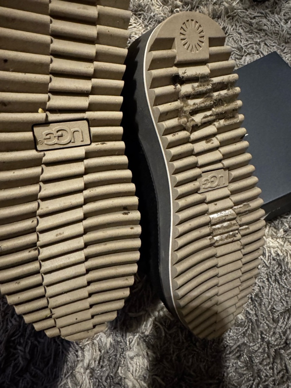 UGG Black Suede Lace-Up Winter Boots - Picture 4 of 5